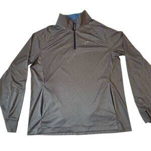 Vineyard Vines Performance Pullover Quarter Zip Lightweight Men Medium Blue Gray